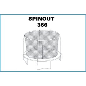 SPINOUT Trampolin 366 cm